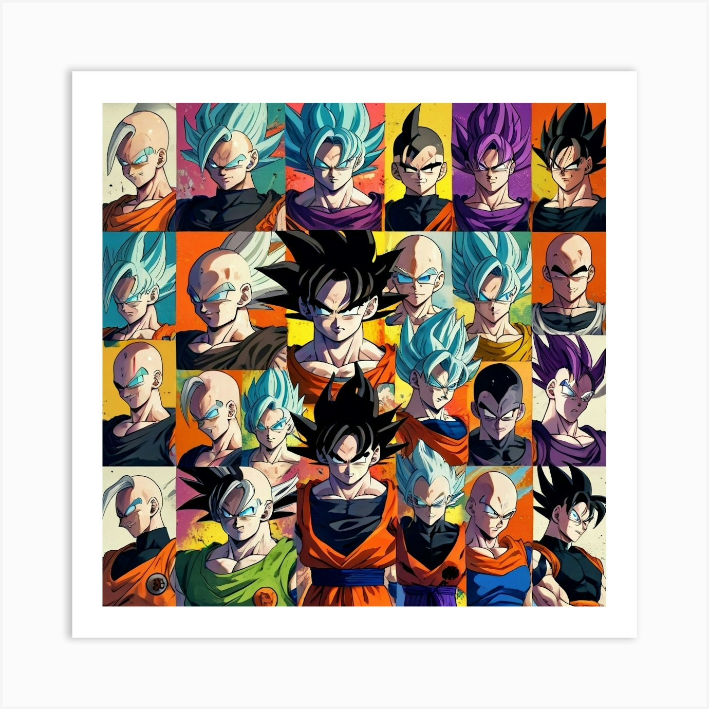 Dragon Ball Z Collage 7 Art Print by IsobariArt - Fy