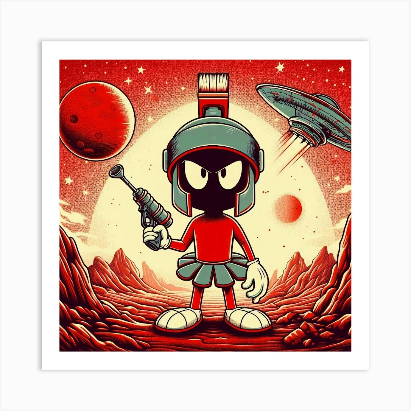 Marvin The Martian Art Print by Charlie Herrin - Fy