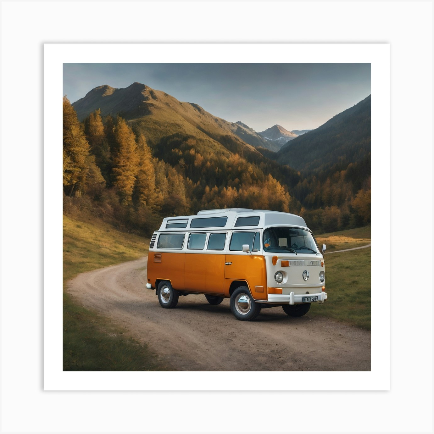 Vw Bus Art Print By Bluey   Fy