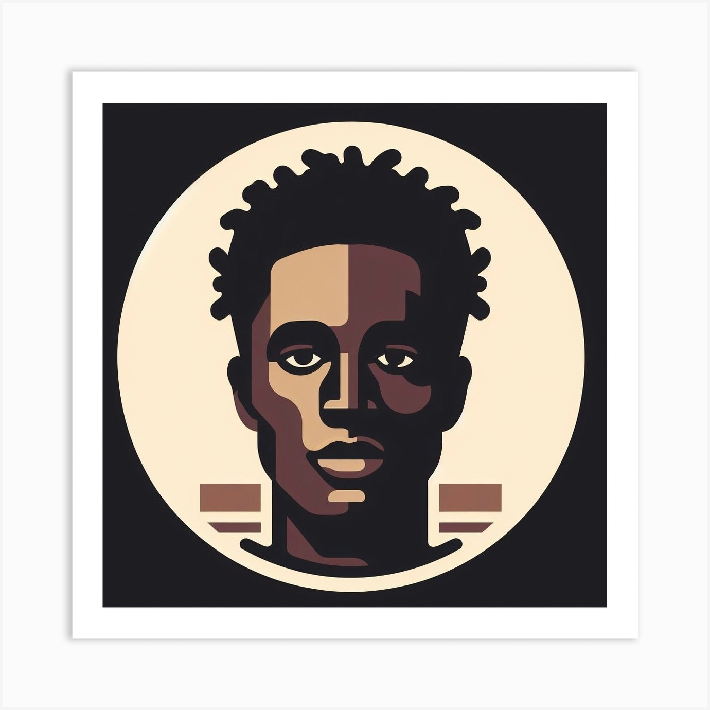 Portrait Of A Black Man Art Print by DREAMERARTS - Fy