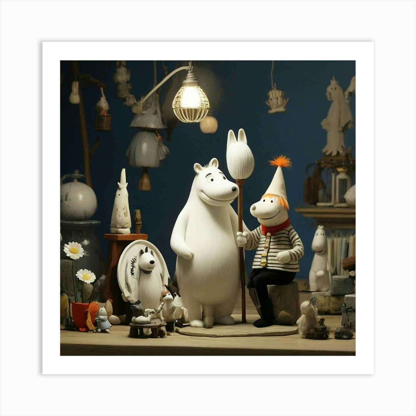 Moomin Figurines art print Art Print by Shimaa - Fy