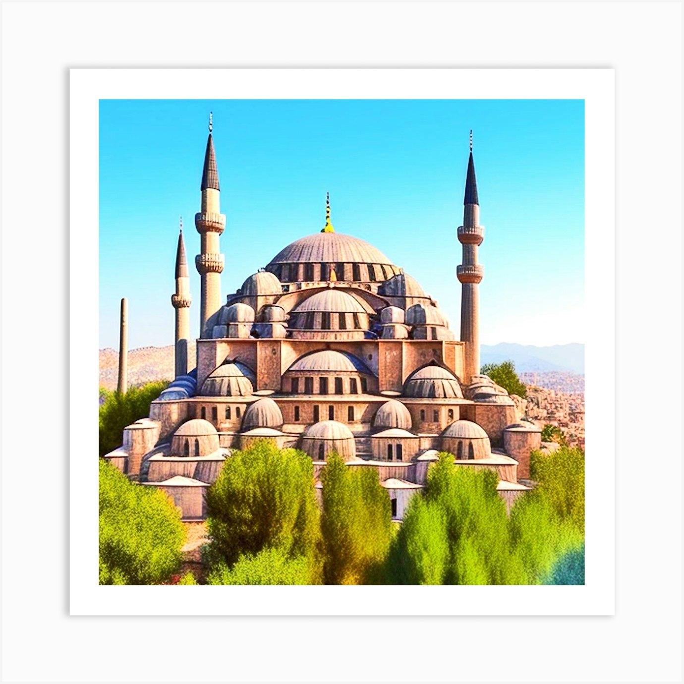 Blue Mosque Art Print by MdsArts - Fy