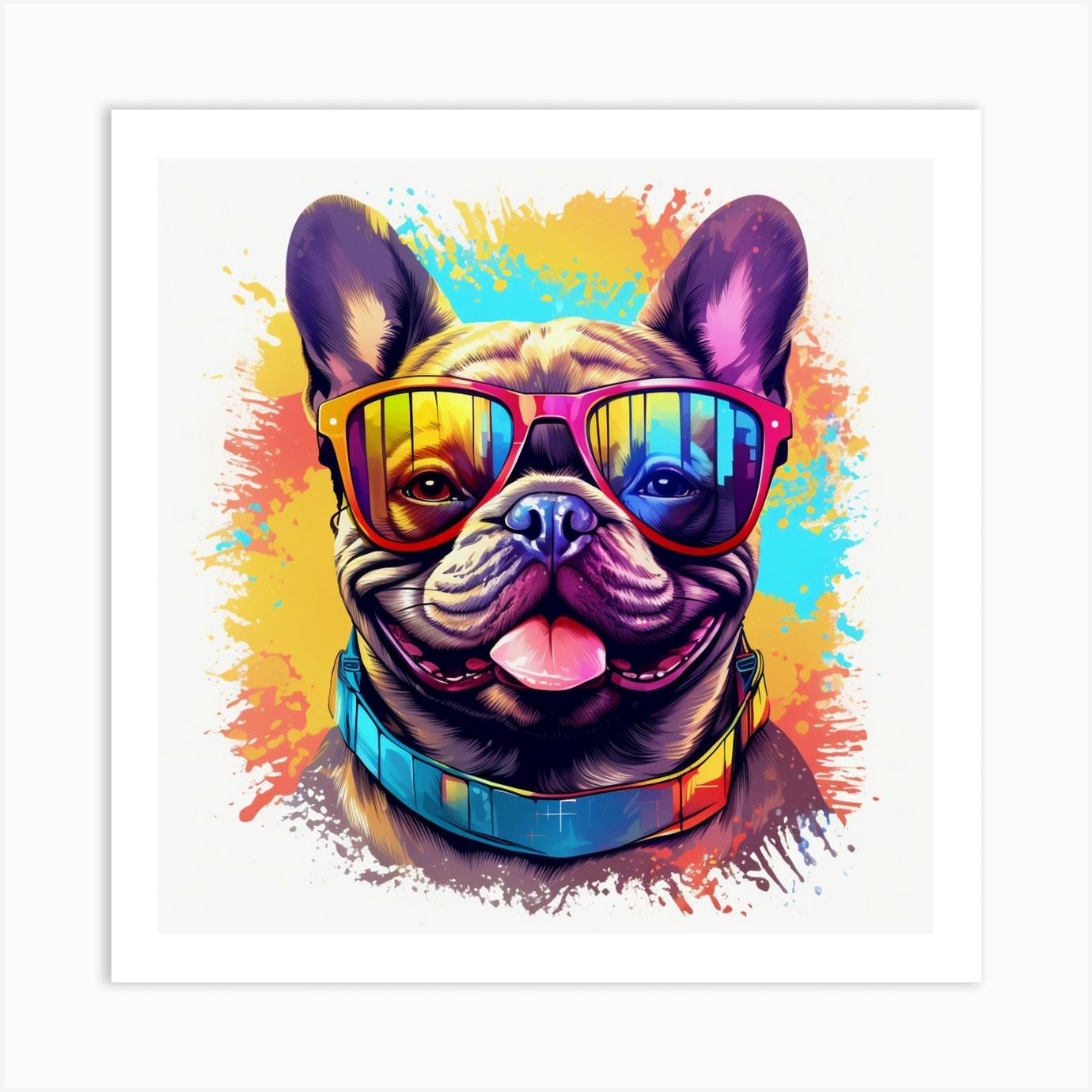 Bulldog hot sale wearing sunglasses