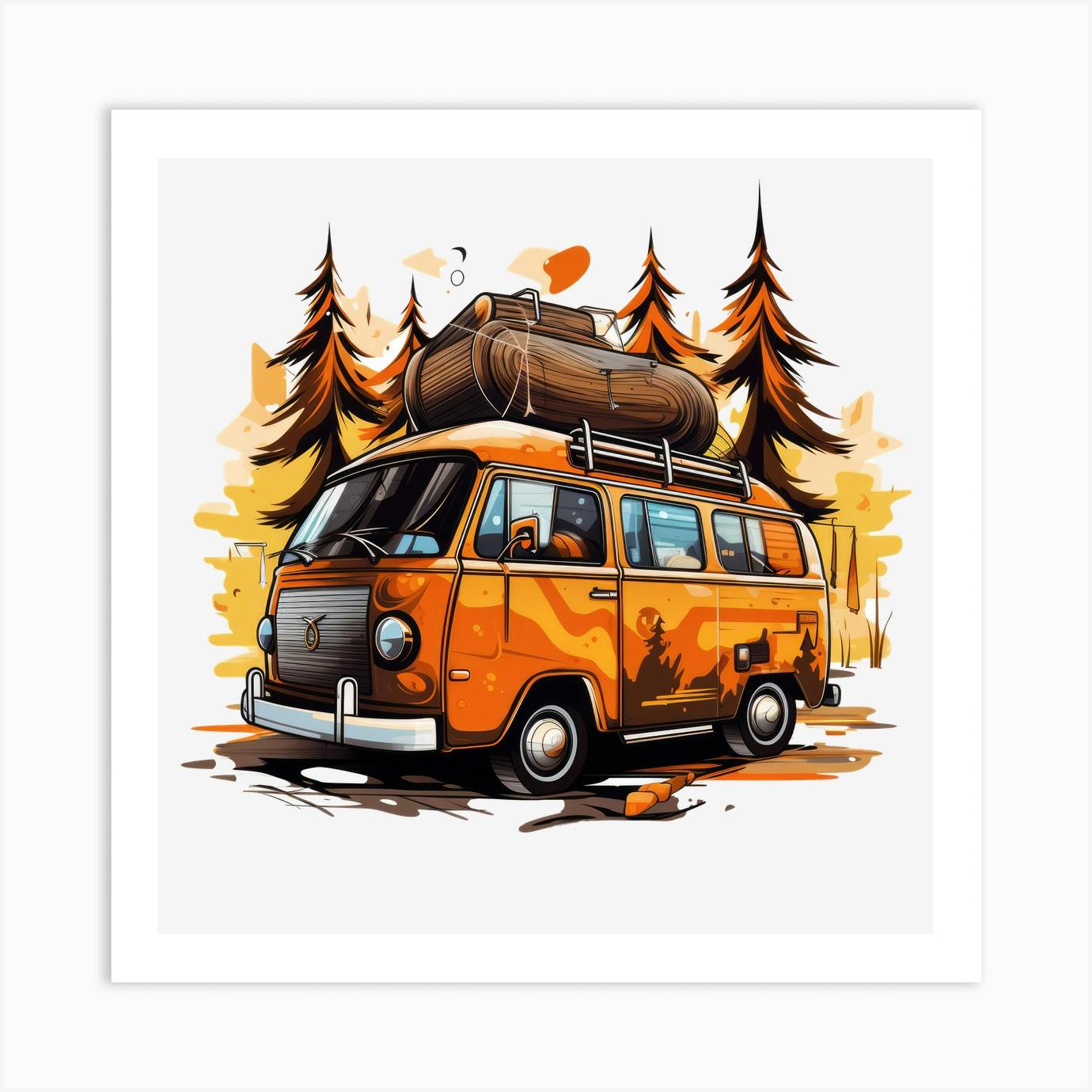 Custom Campervan Art *Custom Made fashion Digital Art*