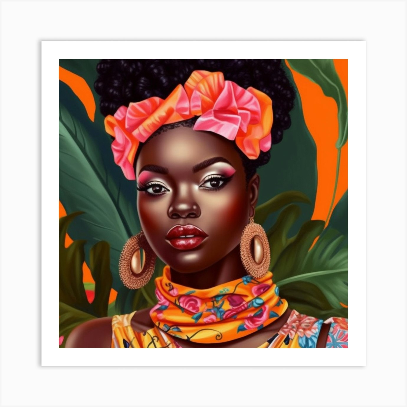 African Beauty Art Print by Artistic Alchemy - Fy