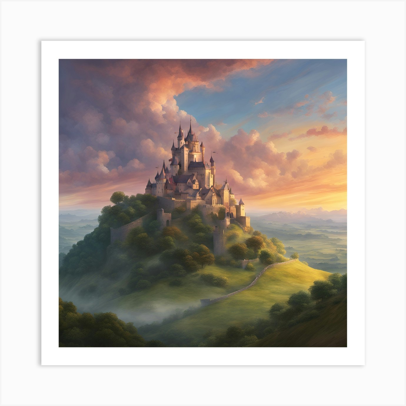 Disney Castle Art Print By Nourina Artist Fy 6591