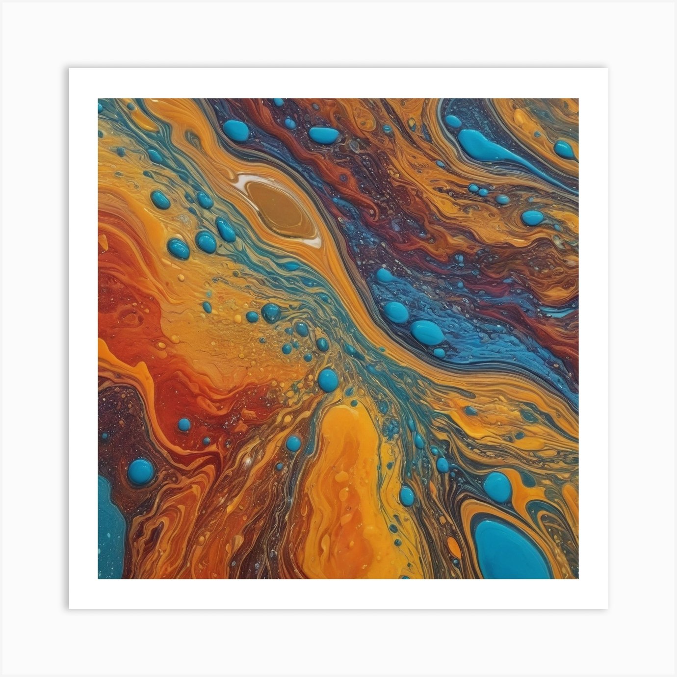 Emerging Flames Abstract Painting Art Print by ShashaRanks - Fy