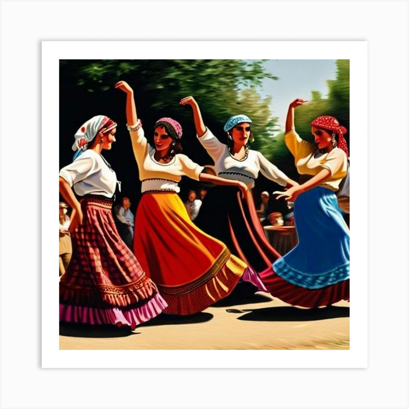 Spanish gypsy woman Dancers Art Print by AresDigital Fy