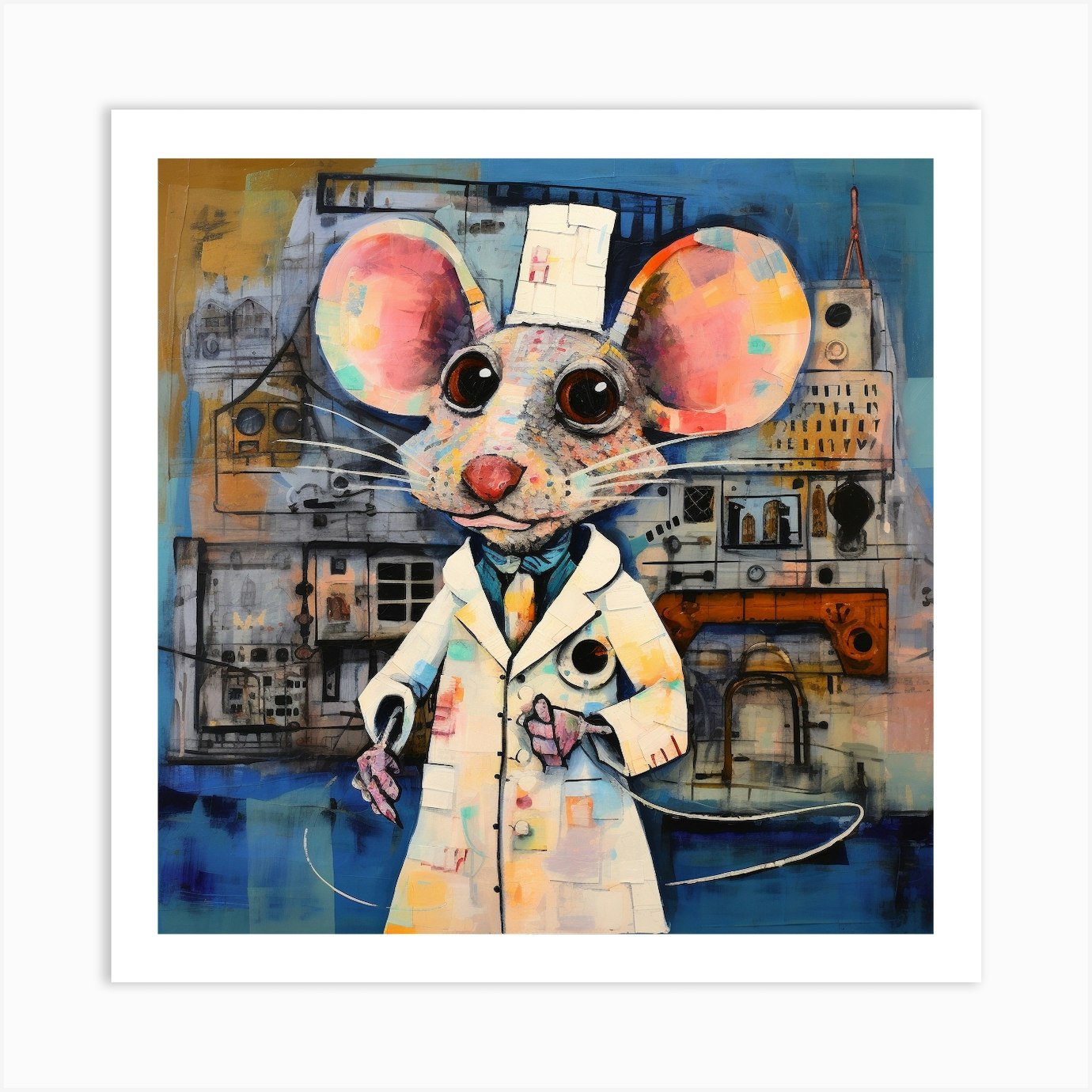 Doctor Mouse Art Print by David Arts - Fy