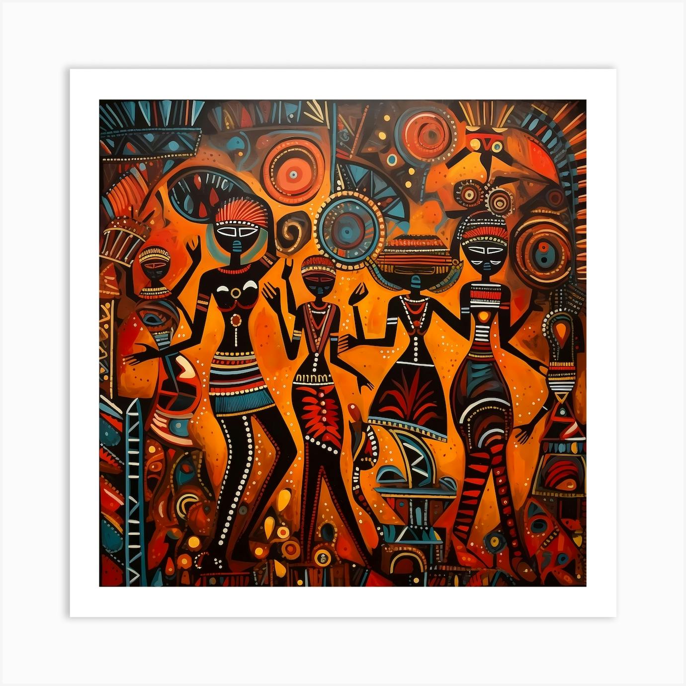 African Dancers Art Print By Kenneth B Williams - Fy