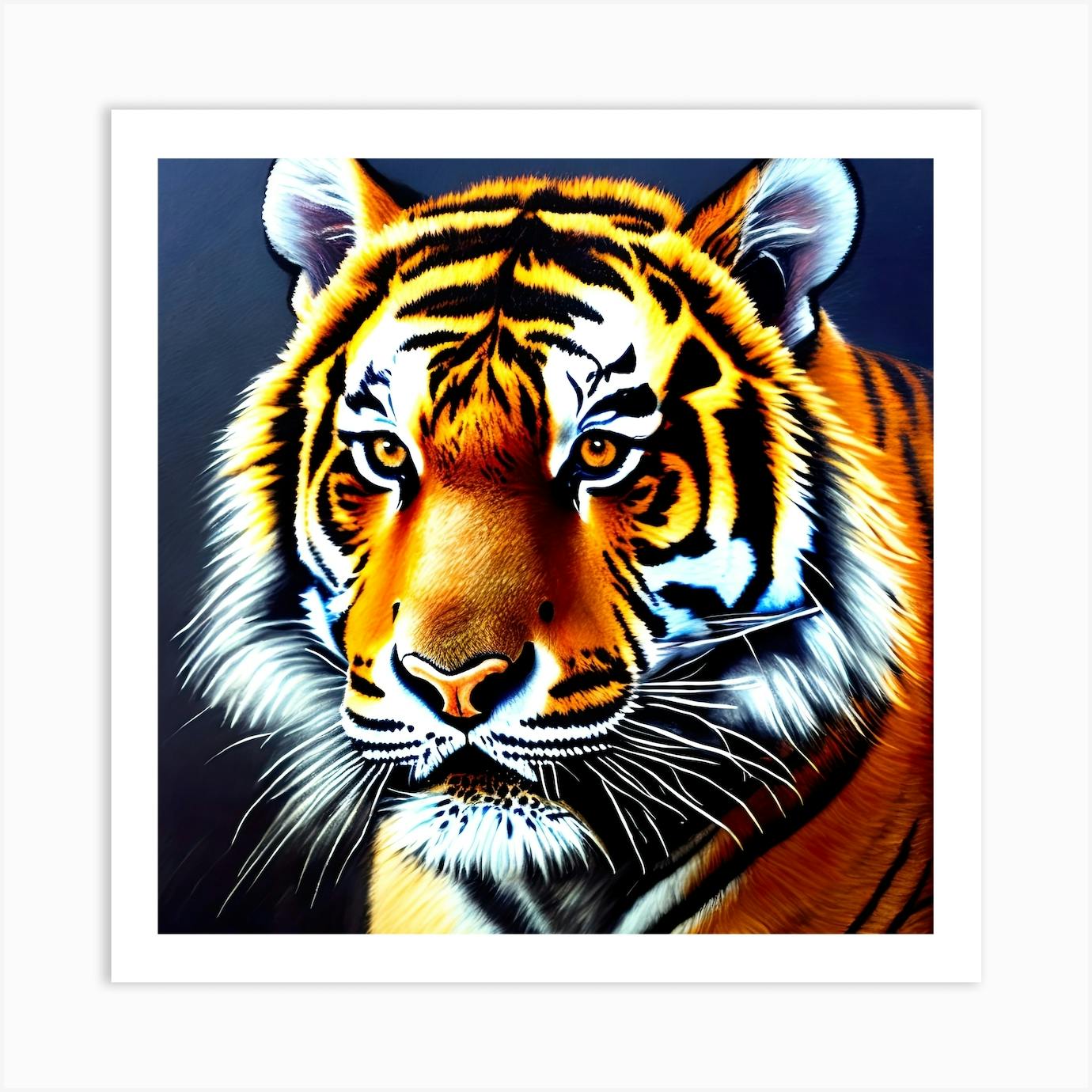 Tiger Power Stare Art Print