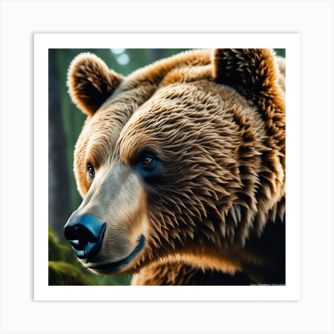 Brown Bear Art Print by Pat4U - Fy