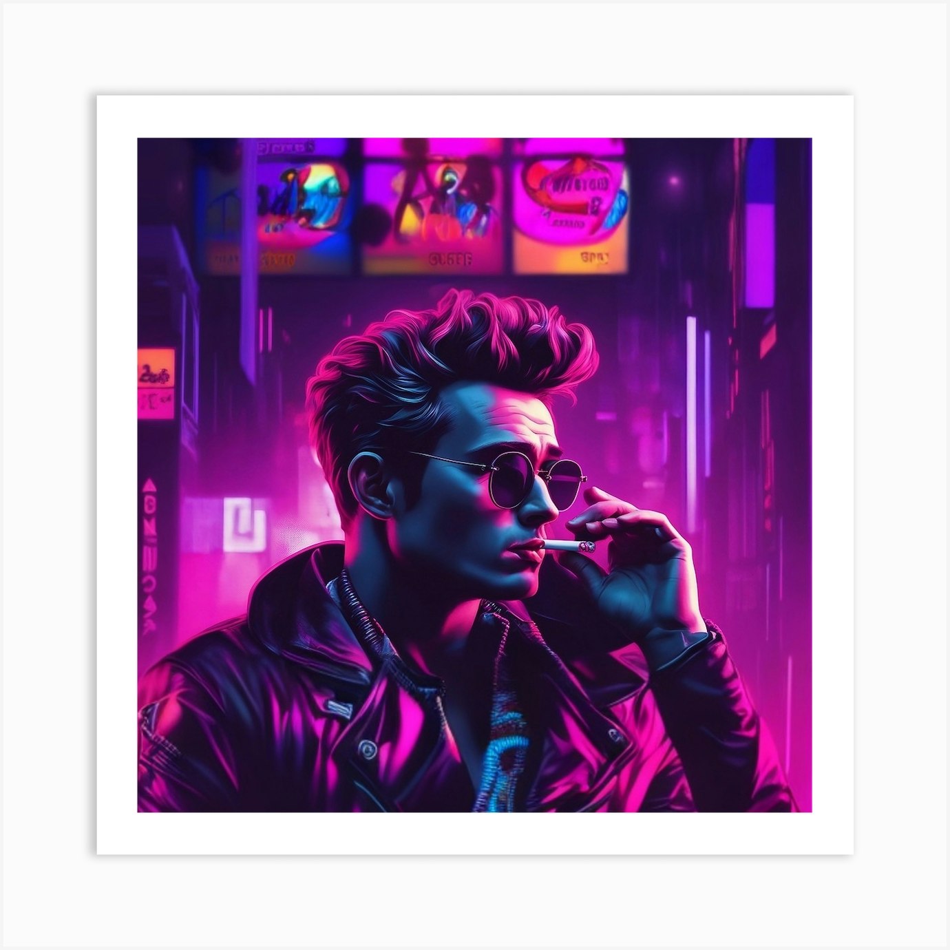 James Dean Smoking A Cigarette And Looking Cool Art Print by Open Your