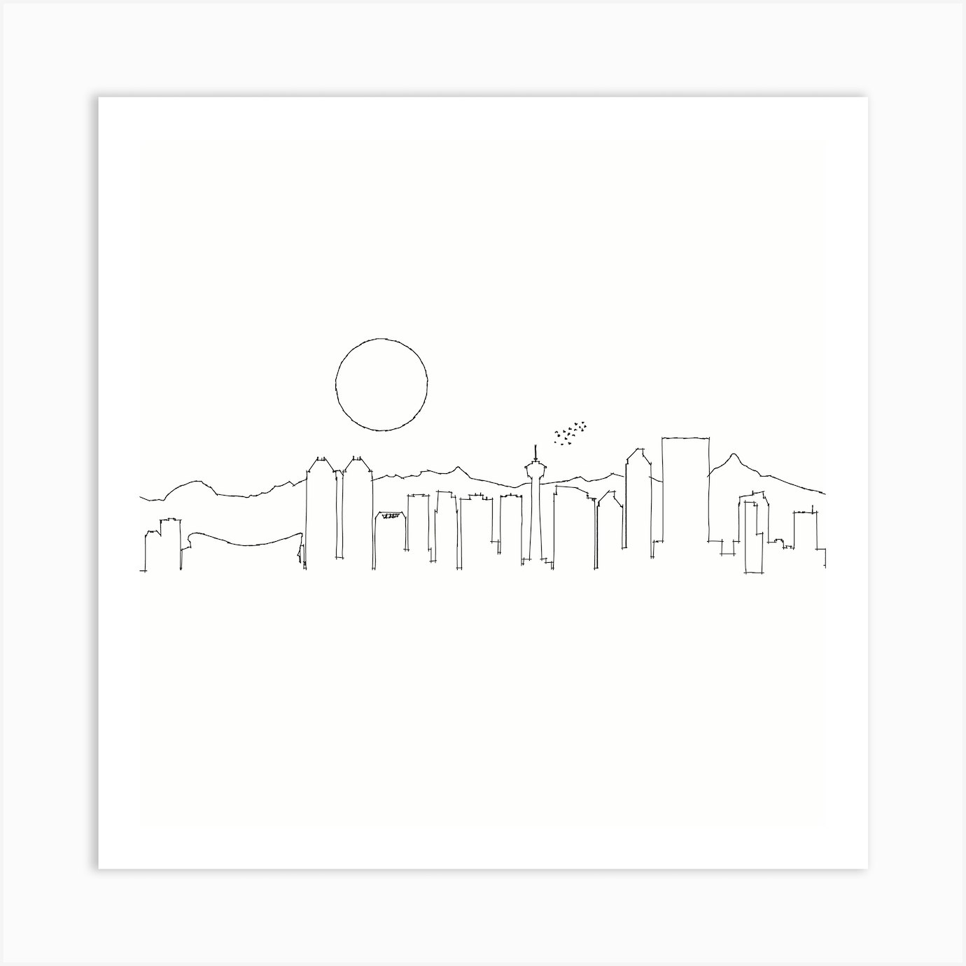 Calgary Skyline Art Print by Rene Mateo Fy