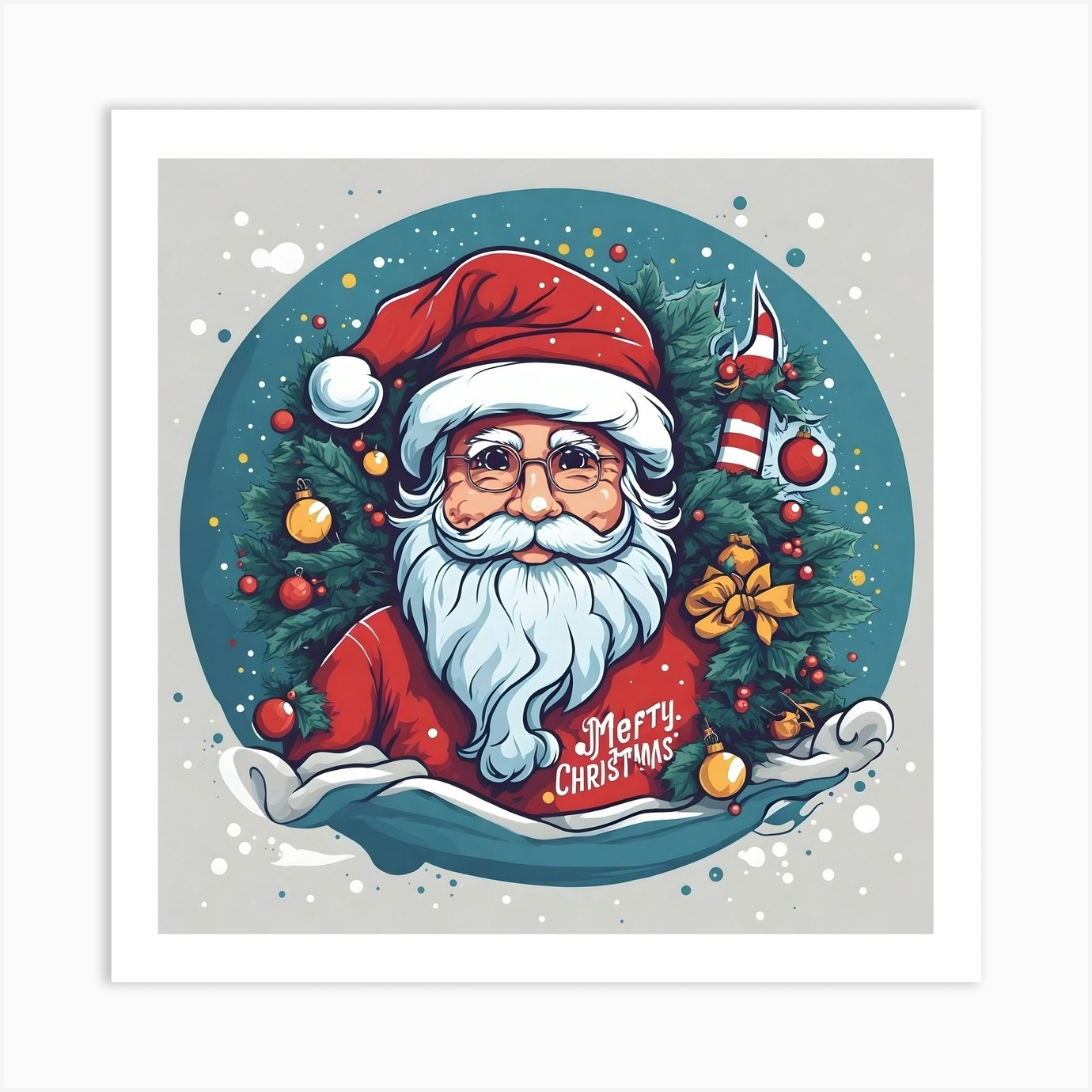 Santa Claus Art Print By Ishwar Creation Fy 