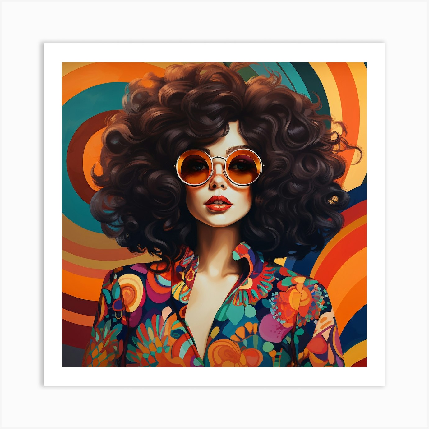 70s Fashion Stylized Women Series 2 Art Print by ArtBirdie - Fy