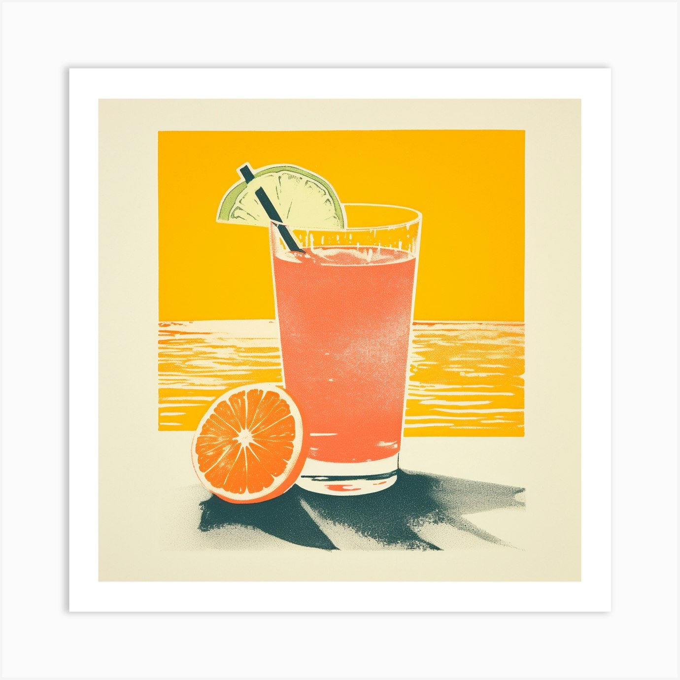 'Pink Lemonade' Art Print by The Glass House - Fy