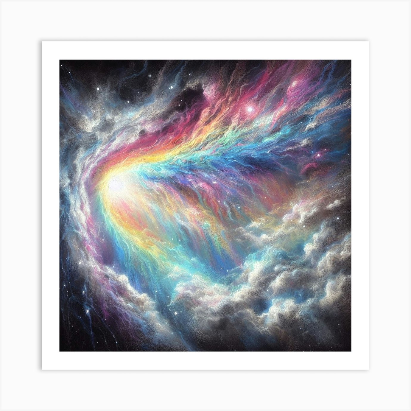 Chalk Pastel Galaxy 2 Art Print by AscendedLight Fy