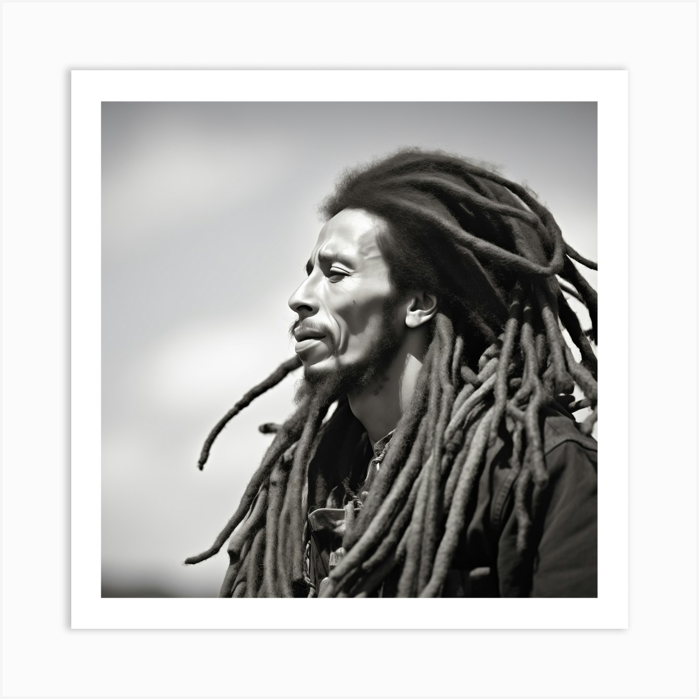 Black And White Photograph Of Bob Marley 1 Art Print by Digitalhouse - Fy