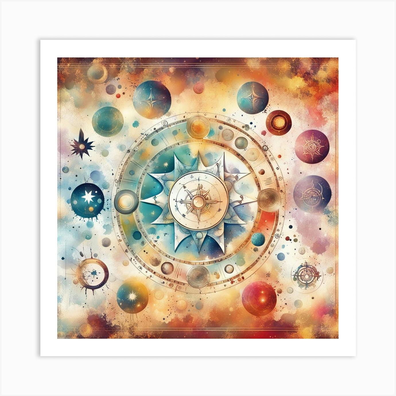 Astrology Star Chart Art Print