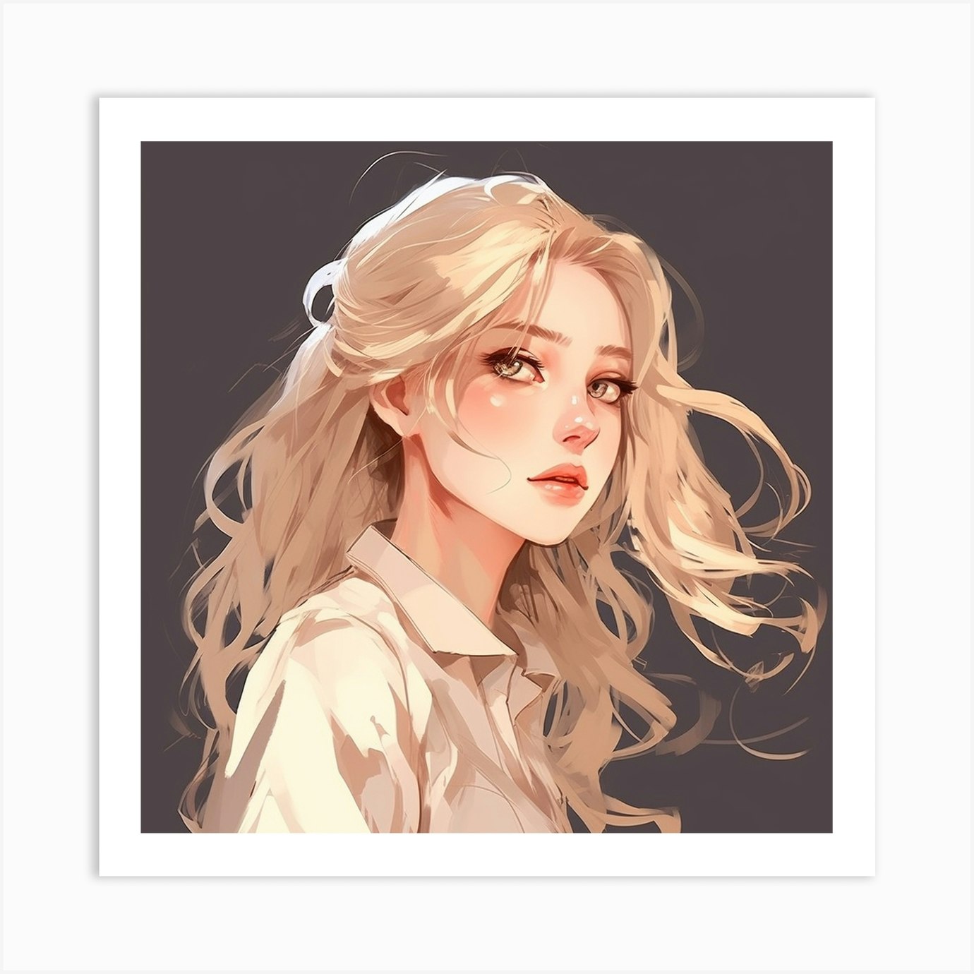 Anime Girl Art Print by David Arts Fy