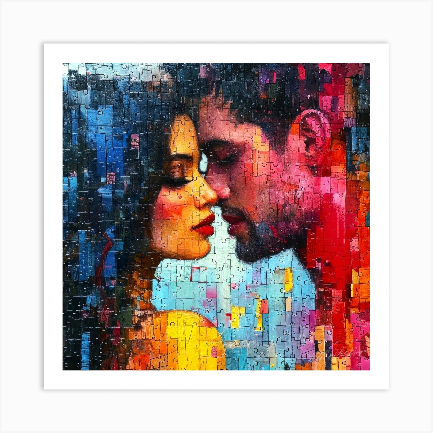 Loved Game Puzzle Valentines 2024 Art Print By Sykart Designs Fy