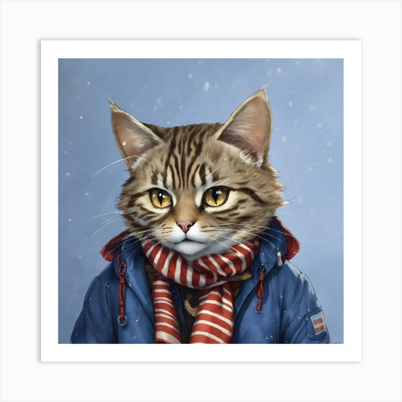 Winter Cat Art Print by wagdy farahat - Fy