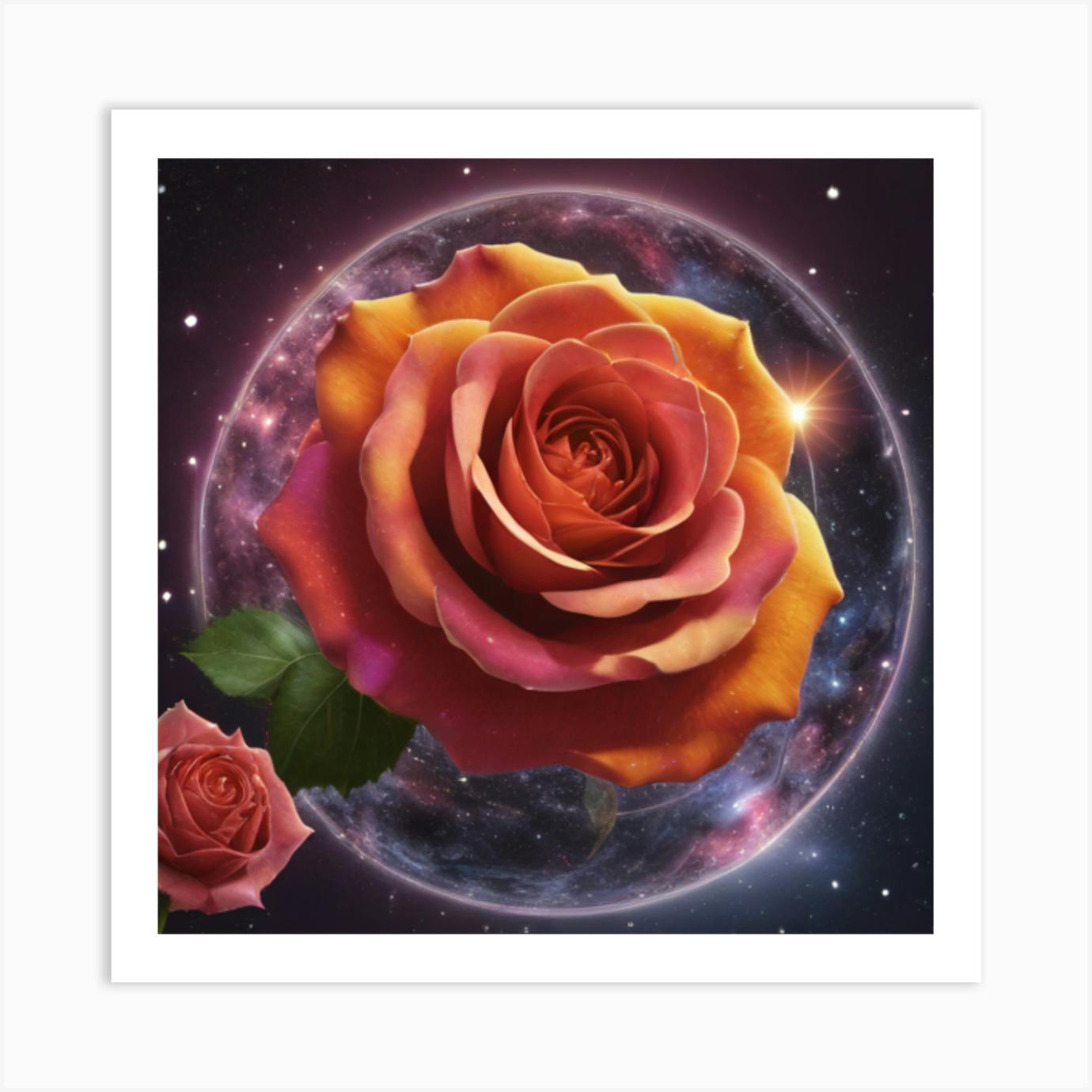 Hot Pink Art, newest Rose Prints, Night Photography, 20x20 Art