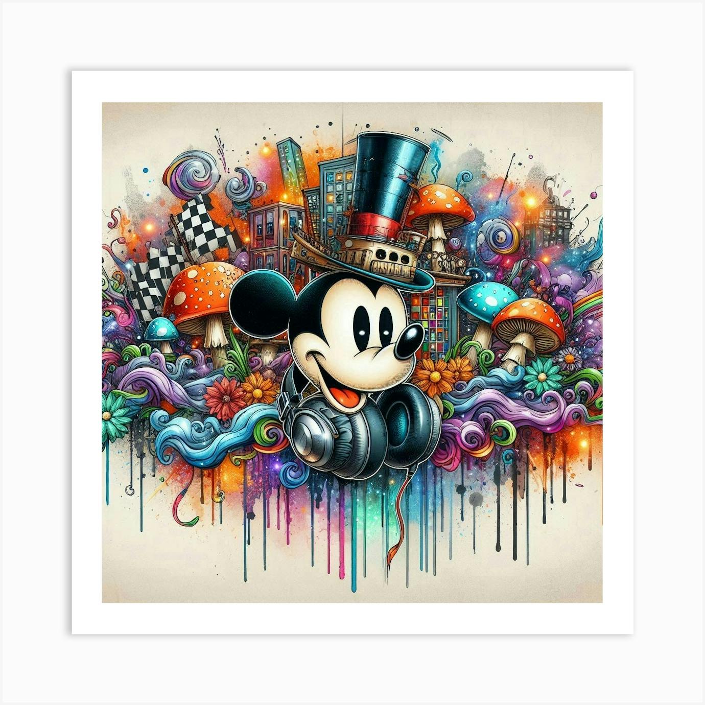 Mickey Mouse Art Print, Mickey Mouse Artwork, Print, Fine Art, Artworks, Wall Art, Decoration, Pop on sale Art, Home Decor, Kids Decor, Arts