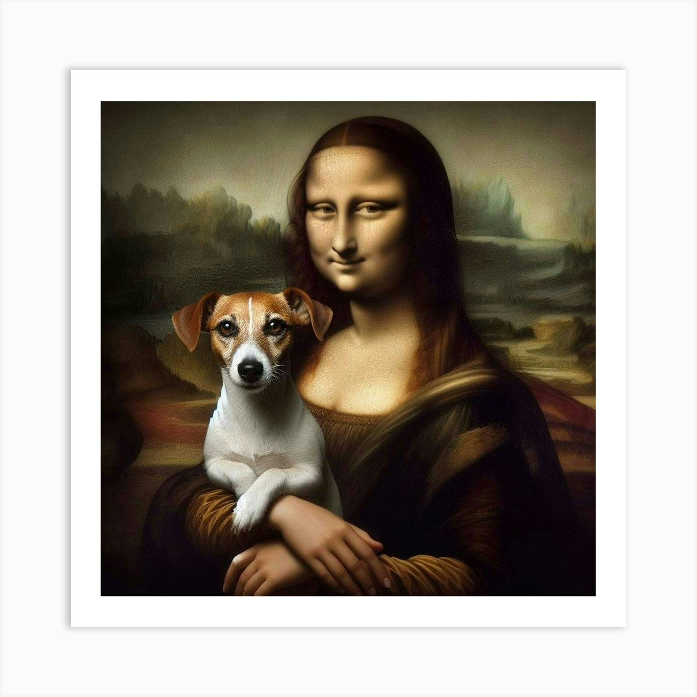 Mona Lisa Art Print By The Digital Emporium Fy