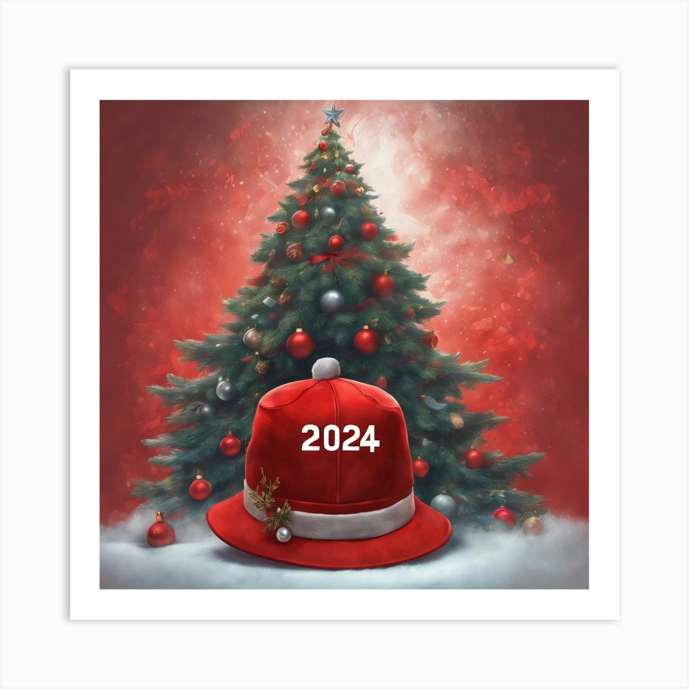 The Red Hat Is Large And The New Year 2024 Art Print By Art Of The   7fbdaa8d 5266 430c 88a6 C10ab275dcdc 