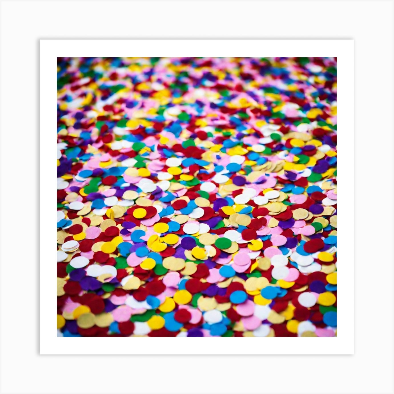 Colorful Confetti 1 Art Print by Pat4U Fy