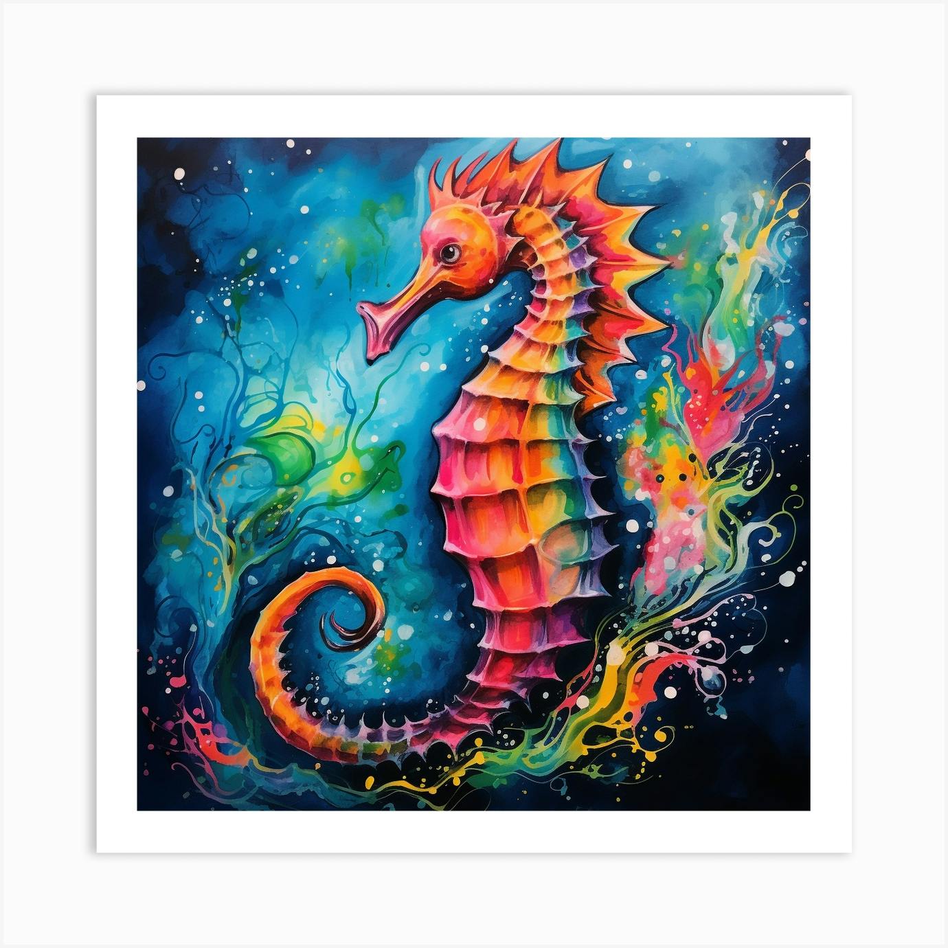 Abstract Canvas shops Art #329 Seahorse