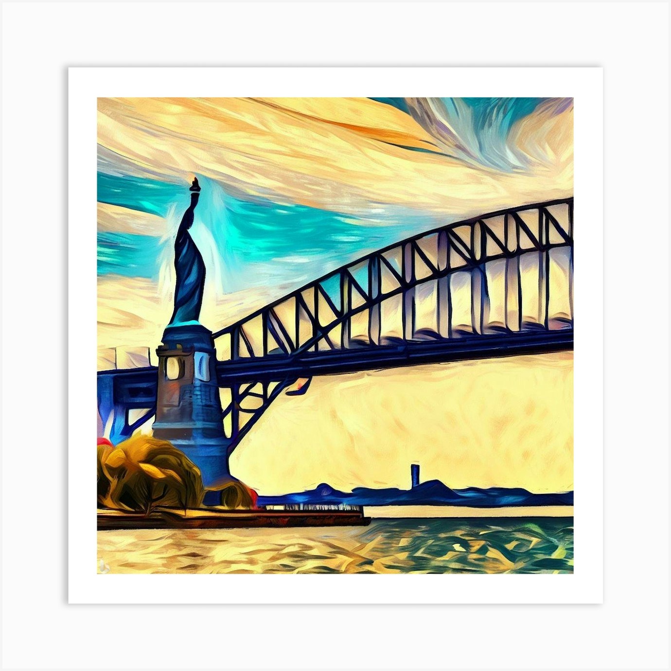 Sydney Bridge 2 Art Print by Hunzinator Fy