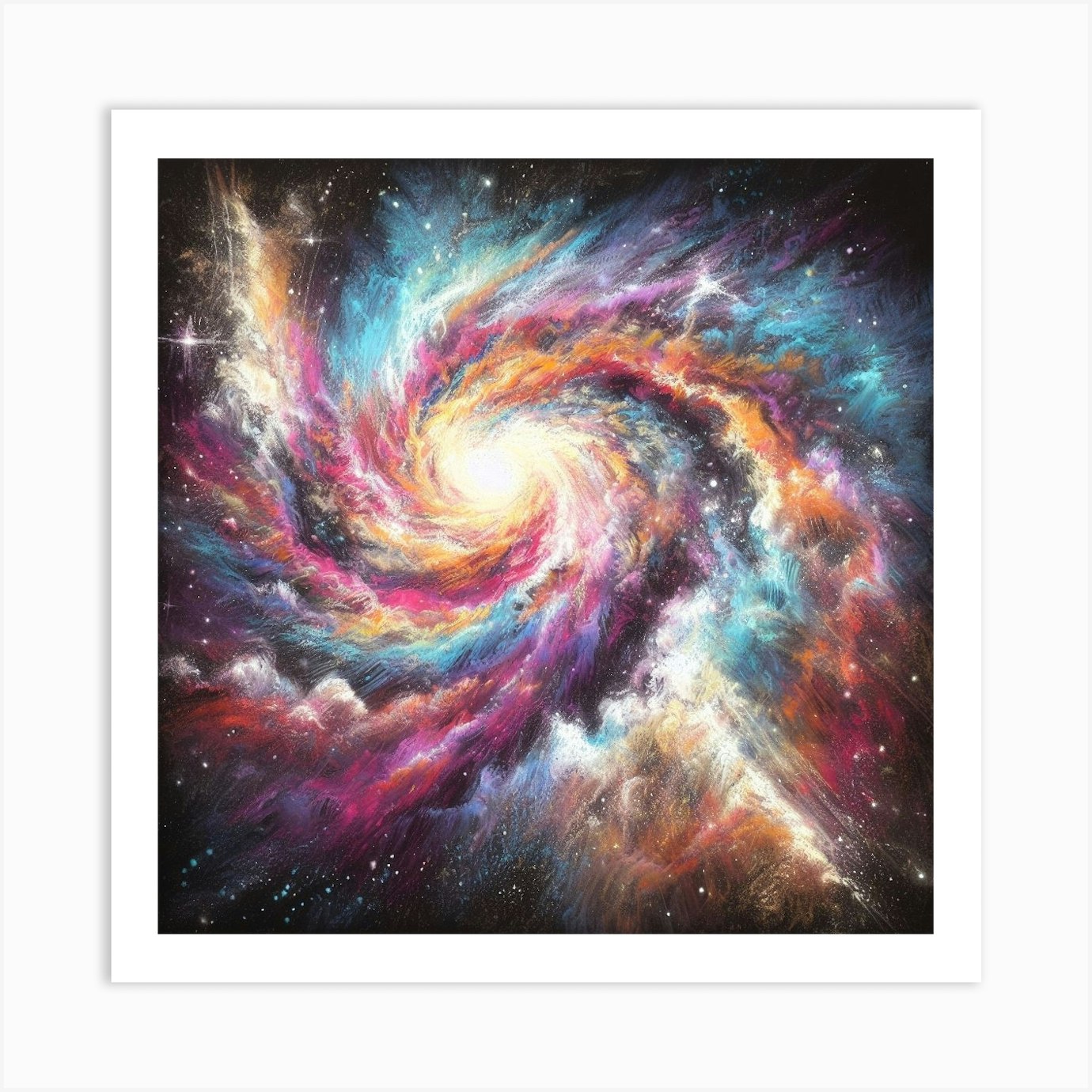 Chalk Pastel Galaxy 4 Art Print by AscendedLight Fy