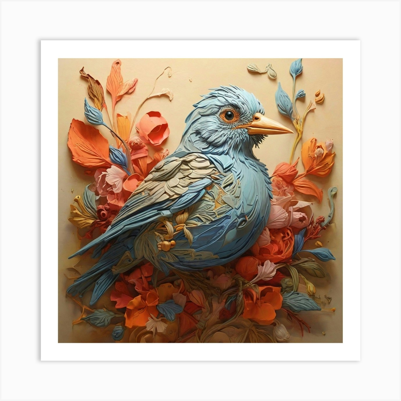 Bird With Flowers 2 Art Print By Md Nazmul Hasan Fy Bird With Flowers 2 Art Print By Md Nazmul Hasan Fy