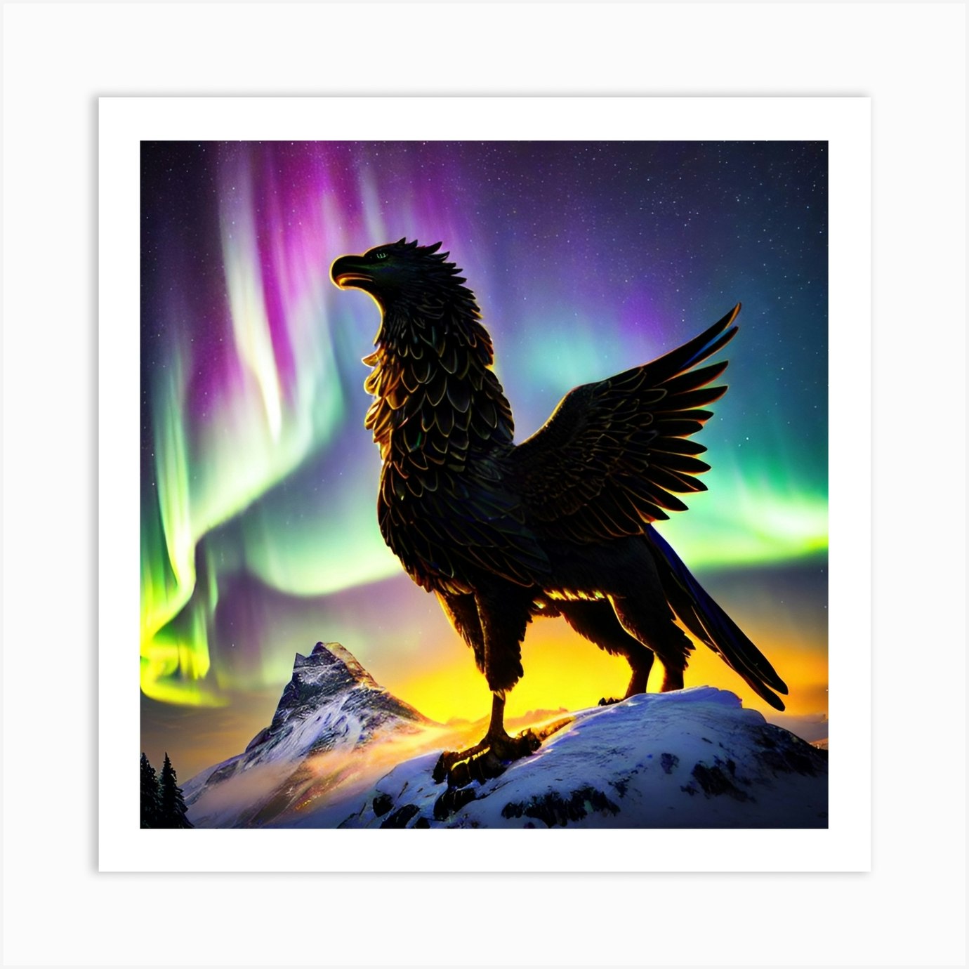 Northern lights Art Print by Magical Arts Realm Fy