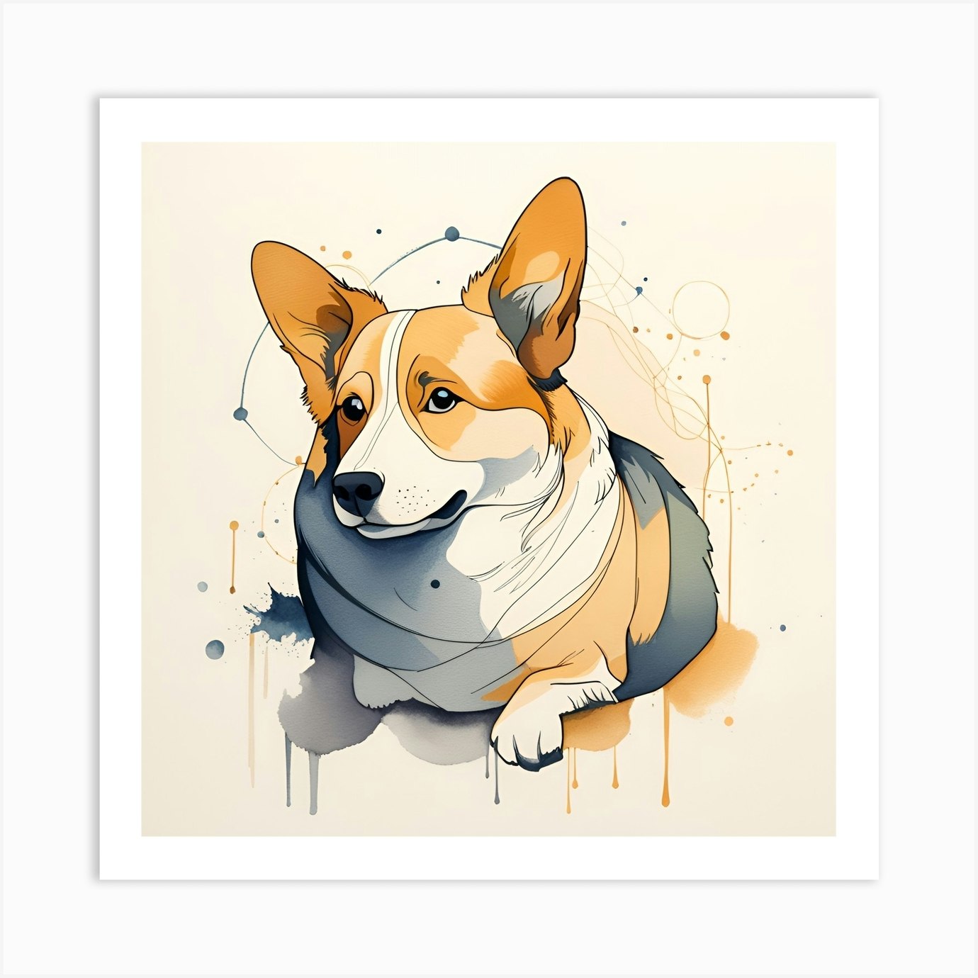 Corgi 23 Art Print By Noctarius - Fy