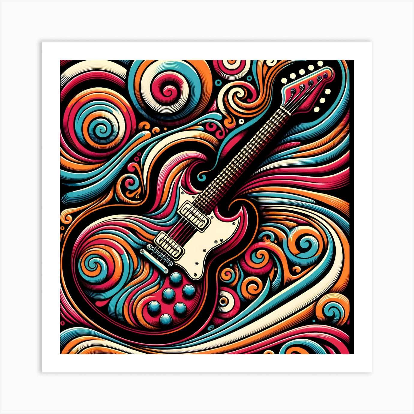 Psychedelic on sale acoustic guitar