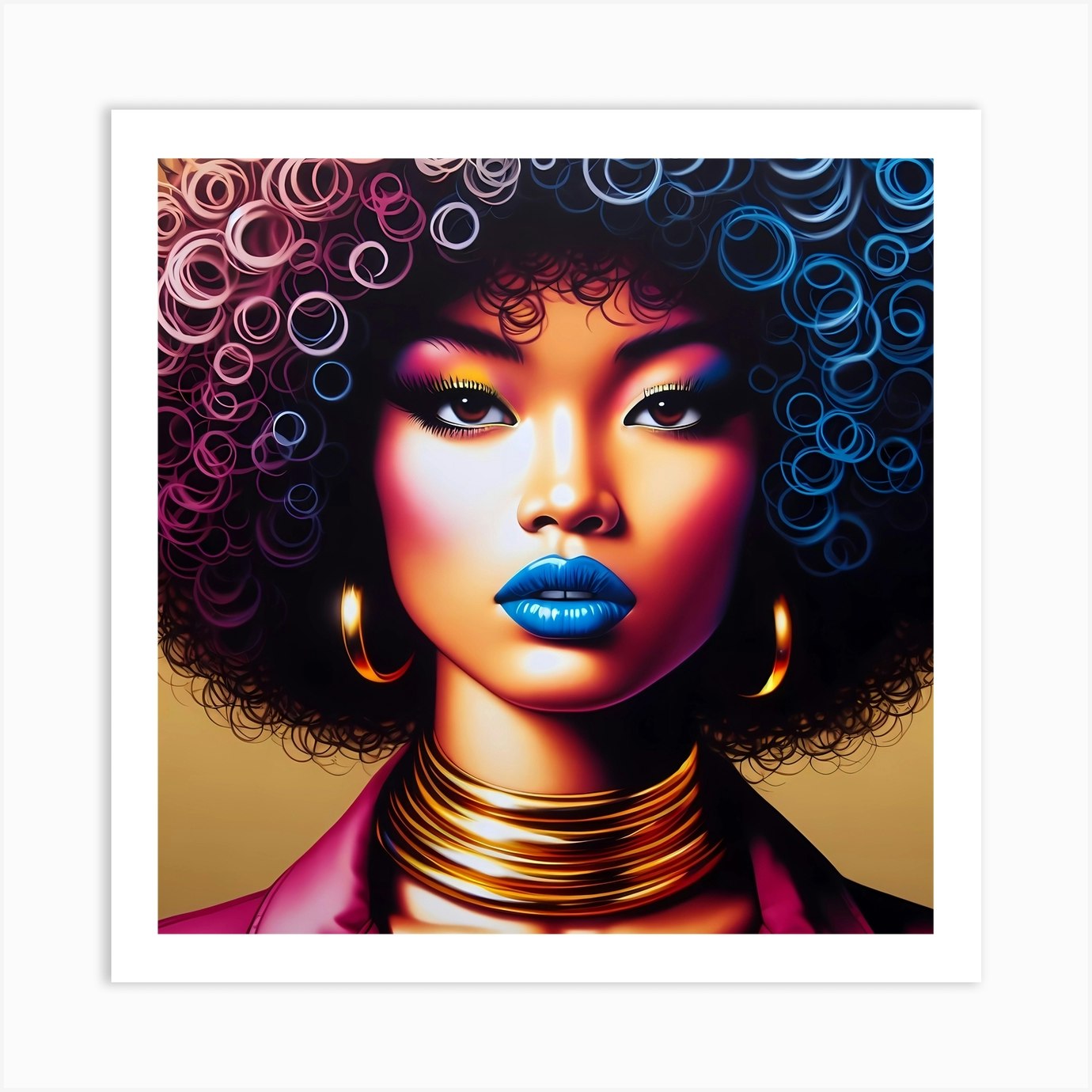 Afro Girl Art Print by Vitalka - Fy