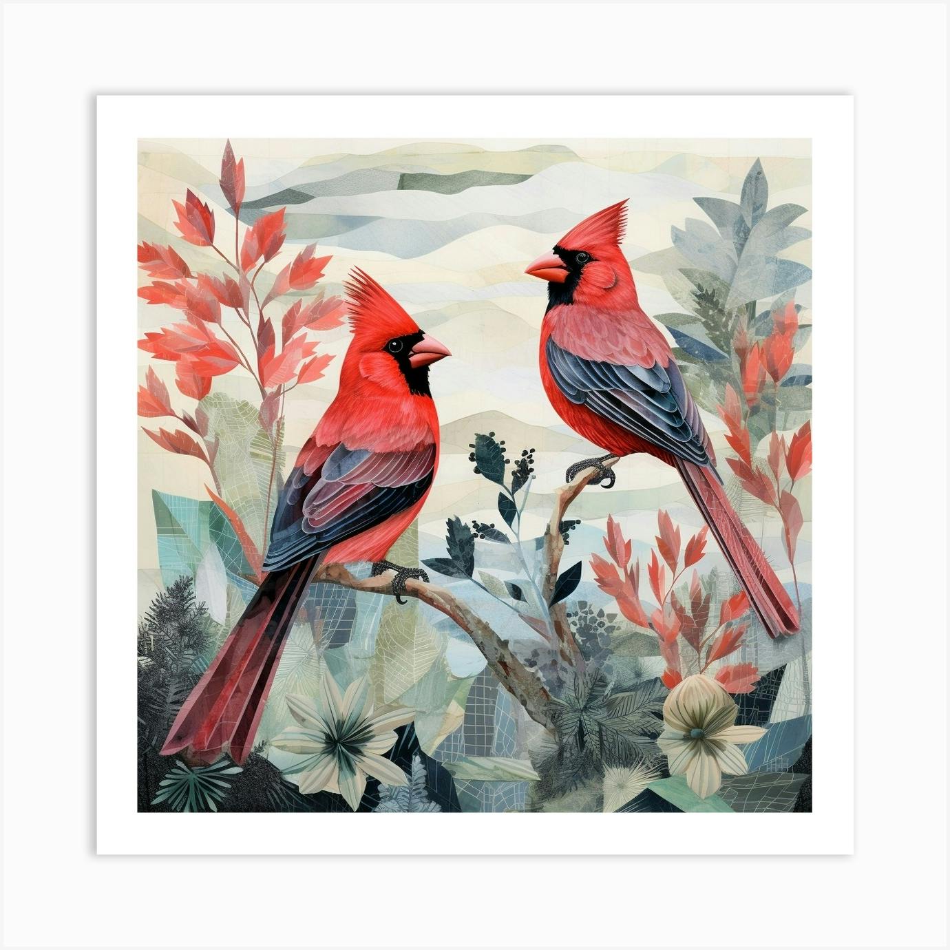 Natures Best 3 good Cardinal, Bird Painting, Cardinal Painting