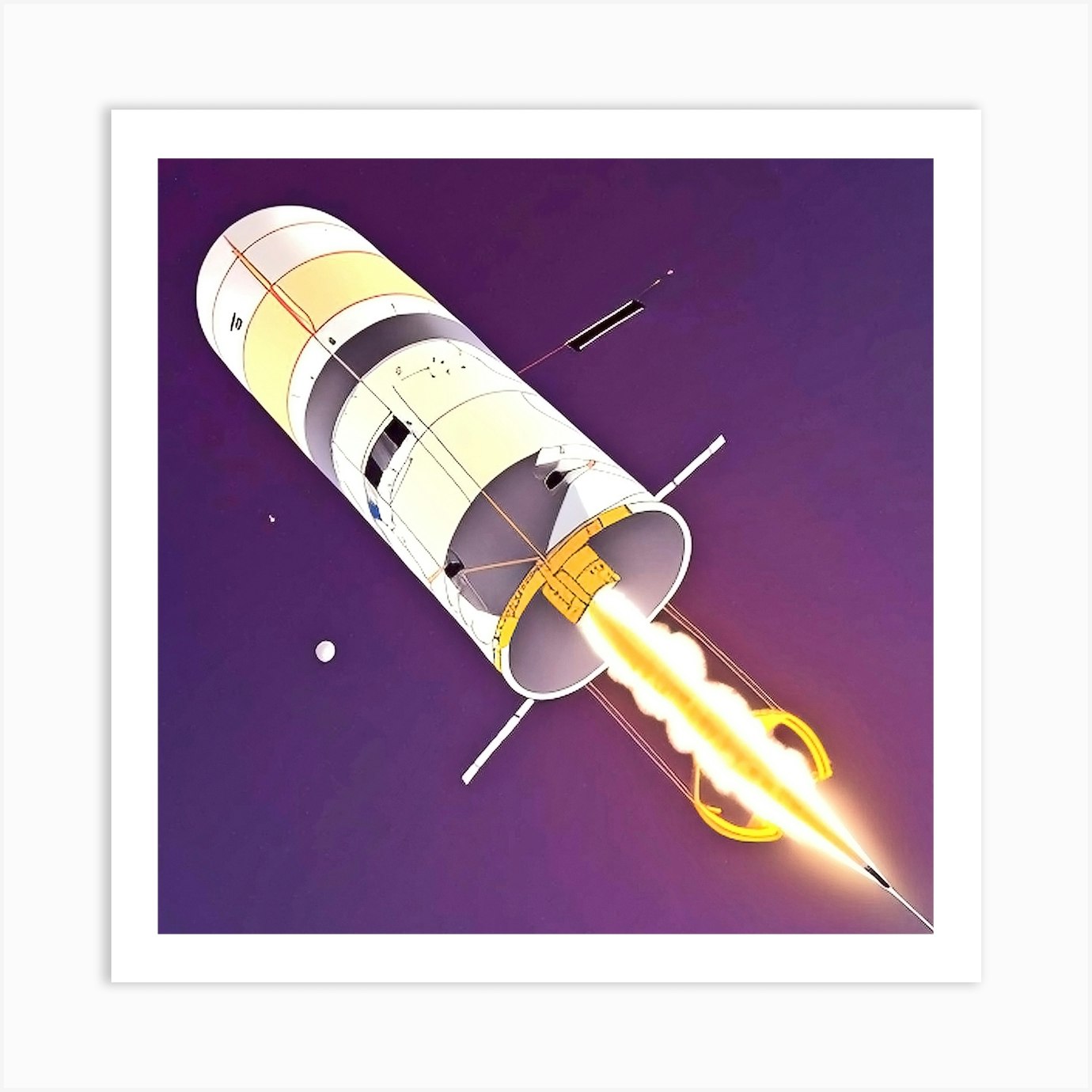 Nasa Rocket Launch Art Print By Mdsarts Fy