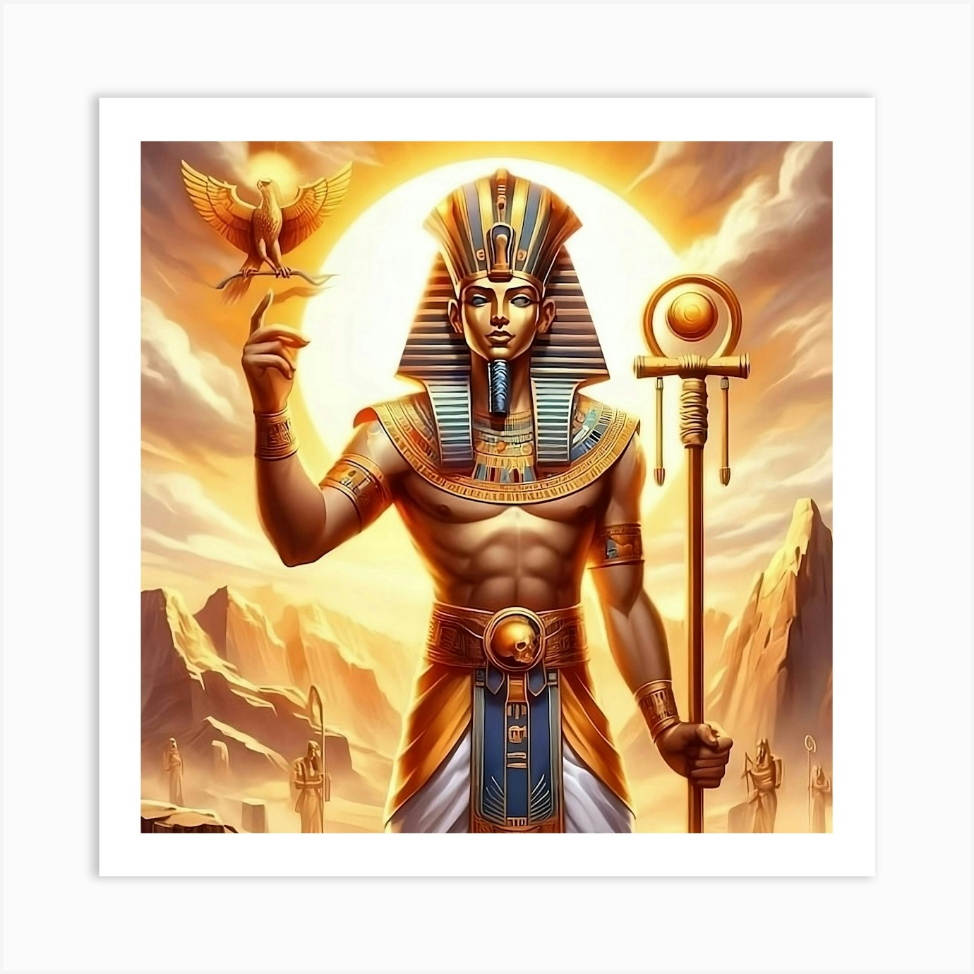 Pharaoh 3 Art Print by PoppAmr - Fy