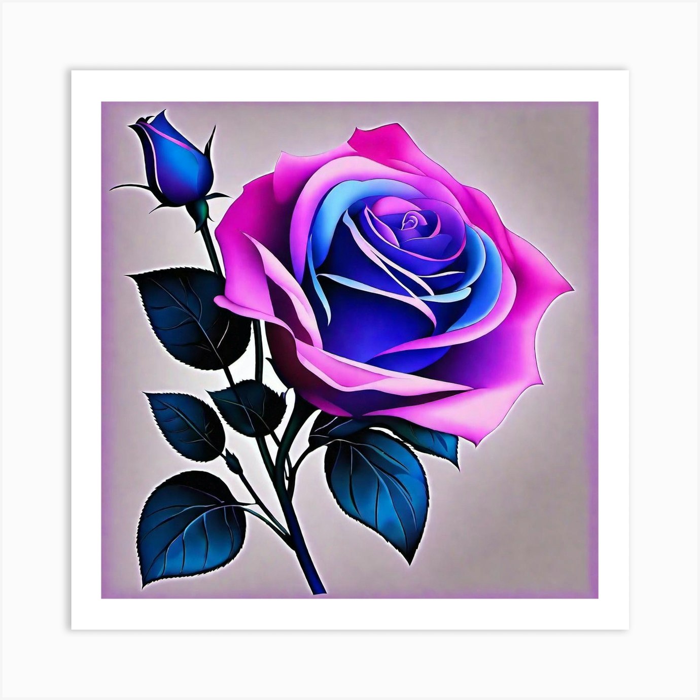 Rose Painting Art Print by Noctarius - Fy