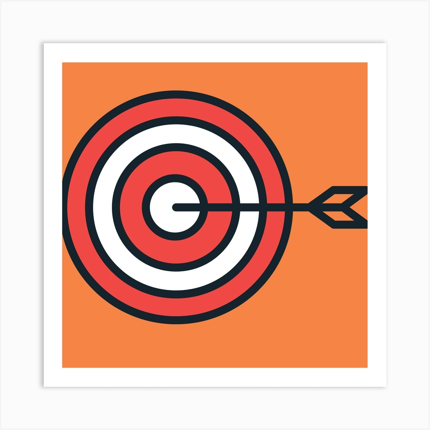 Target Icon Art Print by Wall Art wizz Fy