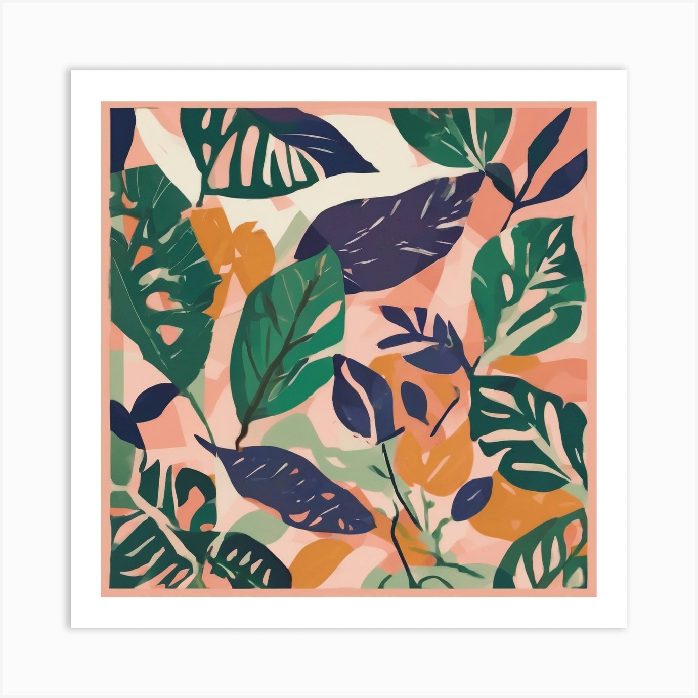 Tropical Leaves Art Print by logicx - Fy