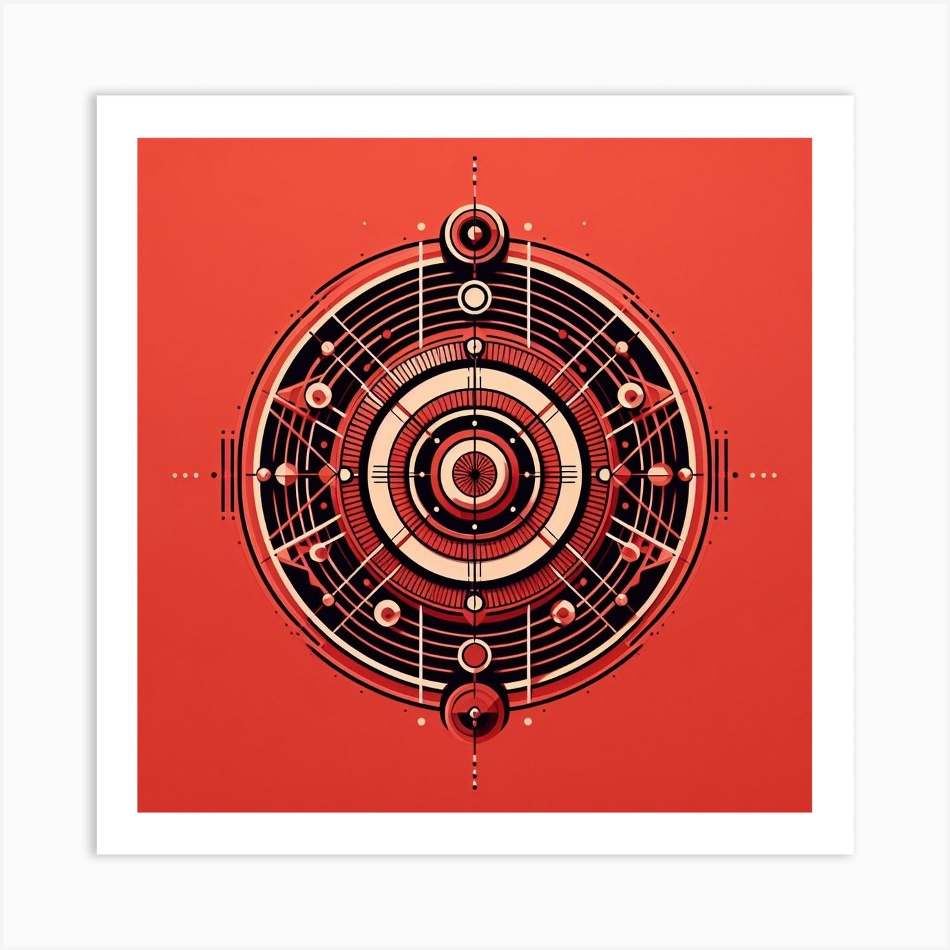 Geometric Circle Art Print by DREAMERARTS Fy
