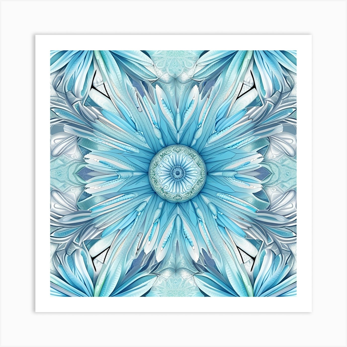 Blue Flower Art Print By Diggit Designs Fy