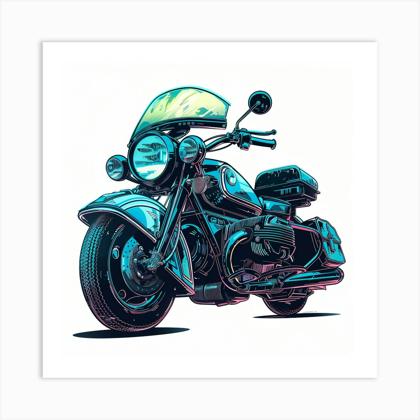 Bmw Motorcycle Art Print by David Arts - Fy