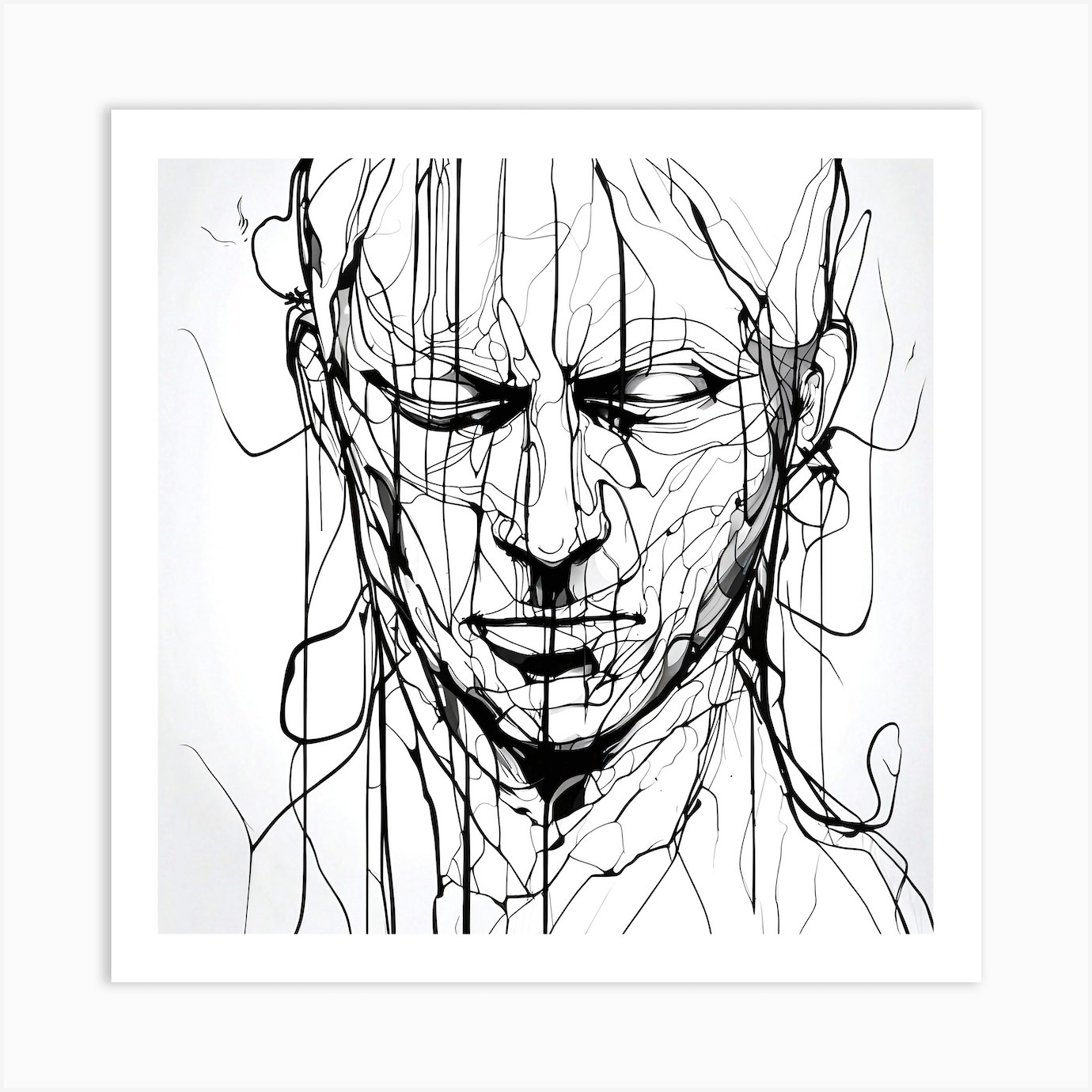 Abstract Portrait Of A Man Art Print by Two Six Media - Fy